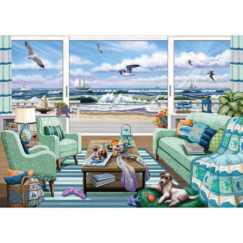 Ravensburger - puzzle peisaje vedere la plaja puzzle adulti, piese 1000