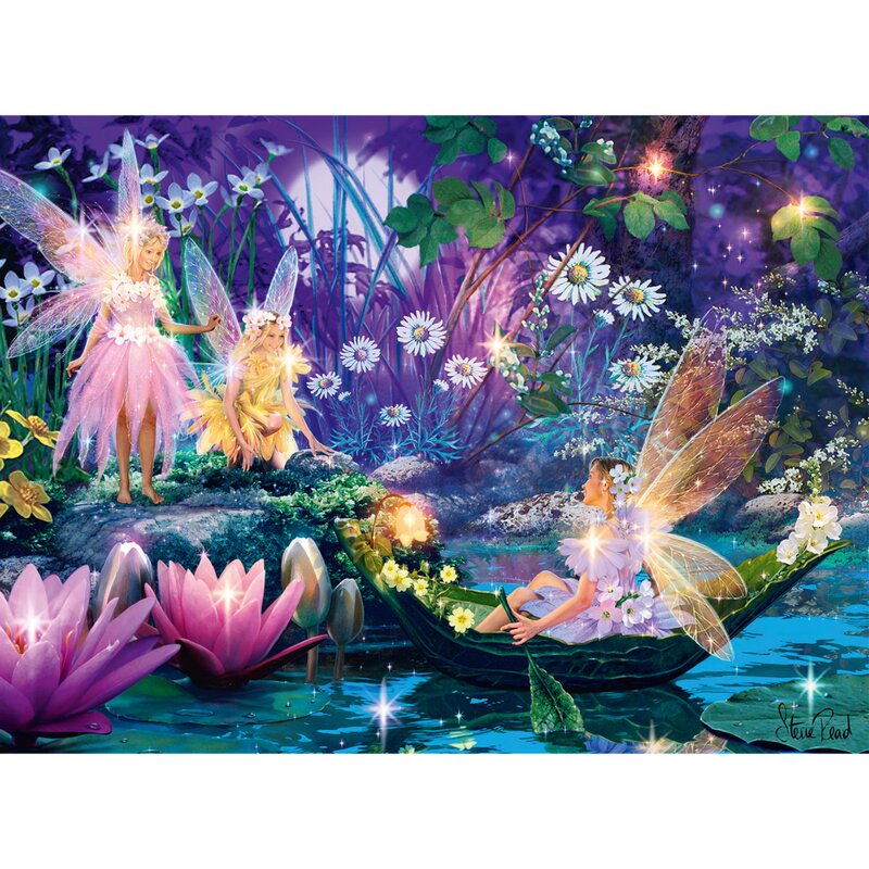 Ravensburger - puzzle personaje zanele padurii cu stickere puzzle copii, piese 500