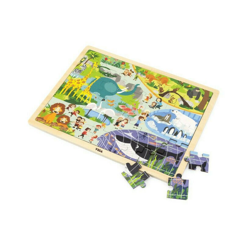 Viga - Puzzle Zoo, 48 de piese,