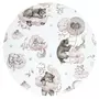 Aparatoare pentru patut, Qmini, Din bumbac certificat Oeko Tex Standard 100, 180x30 cm, Cu panglici, Teddy Bear and Friends Pink - 3