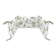 Aparatoare pentru patut, Qmini, Din bumbac certificat Oeko Tex Standard 100, 210X30 cm, Cu panglici, Safari