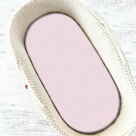 Qmini - Cearceaf cu elastic pentru landou, carucior si cosulet, Dimensiune 80x35 cm, Din bumbac terry, Material certificat Oeko Tex Standard 100, Pink