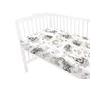 Cearceaf cu elastic, Qmini, Pentru patut 140X70 cm, Din bumbac certificat Oeko Tex Standard 100, Elephants on Rainbow - 4