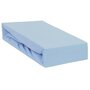 Cearceaf cu elastic, Qmini, Impermeabil, Pentru patut 120x60 cm, Din jerseu, Blue