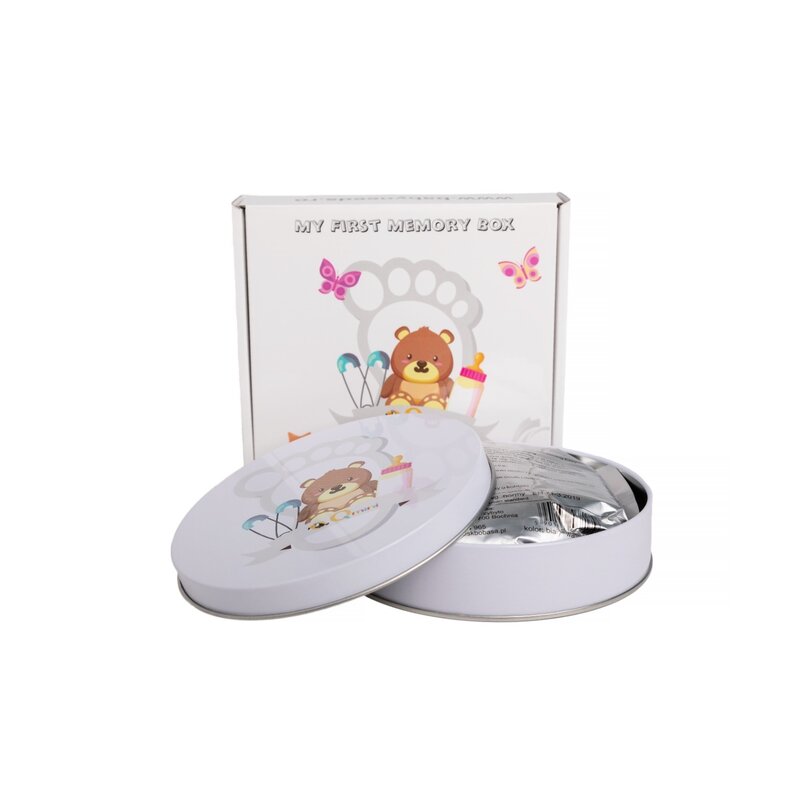 Qmini - cutie amprenta mulaj, my first memory box, alb