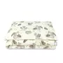 Lenjerie patut junior cu 2 piese, Qmini, Din bumbac certificat Oeko Tex Standard 100, 140 x 200 cm, Dragons Beige