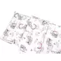 Lenjerie patut junior cu 2 piese, Qmini, Din bumbac certificat Oeko Tex Standard 100, 140 x 200 cm, Elephants on Rainbow Pink - 3
