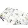 Lenjerie patut junior cu 2 piese, Qmini, Din bumbac certificat Oeko Tex Standard 100, 140 x 200 cm, Teddy Bear and Friends Beige - 3