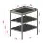 Masuta de schimbat, Qmini, Cu 2 polite pentru depozitare, Potrivita pentru saltelute de infasat de 70x50 cm, Inaltime 86 cm, Alb - 17