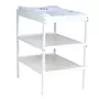 Masuta de schimbat, Qmini, Cu 2 polite pentru depozitare, Potrivita pentru saltelute de infasat de 70x50 cm, Inaltime 86 cm, Alb - 11