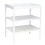 Masuta de schimbat, Qmini, Cu 2 polite pentru depozitare, Potrivita pentru saltelute de infasat de 70x50 cm, Inaltime 86 cm, Alb - 3