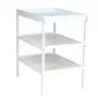 Masuta de schimbat, Qmini, Cu 2 polite pentru depozitare, Potrivita pentru saltelute de infasat de 70x50 cm, Inaltime 86 cm, Alb - 4