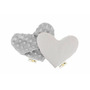 Pernuta anticolici, Qmini, Umpluta cu samburi de cirese, Cu doua fete, In forma de inima, Minky Light Grey - 1