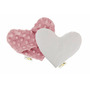 Pernuta anticolici, Qmini, Umpluta cu samburi de cirese, Cu doua fete, In forma de inima, Minky Retro Pink - 1
