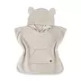 Poncho baie, Qmini, Cu gluga, buzunar si urechi, Materiale certificate Oeko Tex Standard 100, 4 - 7 ani, Beige - 1