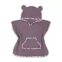 Poncho baie, Qmini, Cu gluga, buzunar si urechi, Materiale certificate Oeko Tex Standard 100, 4 - 7 ani, Heather