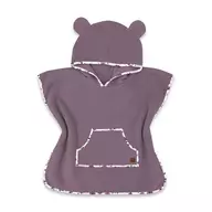 Poncho baie, Qmini, Cu gluga, buzunar si urechi, Materiale certificate Oeko Tex Standard 100, 4 - 7 ani, Heather