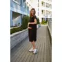 Rochie pentru gravide si pentru alaptare, Qmini, L/XL, Din in si poliester, Confortabila si lejera, Black - 2
