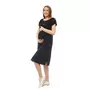 Rochie pentru gravide si pentru alaptare, Qmini, L/XL, Din in si poliester, Confortabila si lejera, Black - 1