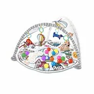Qmini - Salteluta interactiva Abby , Cu muzica, 20 bile, 6 jucarii , Pentru activitati educationale, din Poliester, 85x85 cm, Multicolor, Resigilat