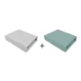 Set 2 cearceafuri cu elastic, Qmini, Pentru patut leagan sau patut co-sleeper, 90x40 cm, Din bumbac, Material certificat Oeko Tex Standard 100, Grey and Dark Mint - 3