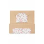 Set 2 piese, Qmini, Pentru patut, carucior si cosulet, Cu paturica si pernuta cu urechi, Din bumbac, Tesatura Waffle, Rabbit Beige - 3