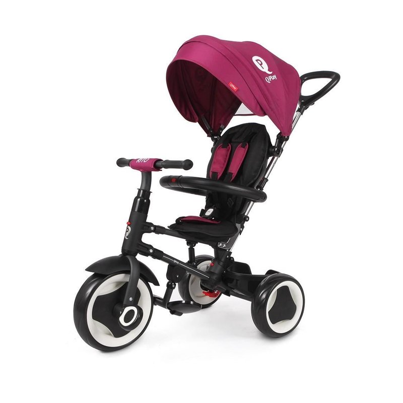 Qplay - tricicleta rito suport picioare, control al directiei, pliabila, violet