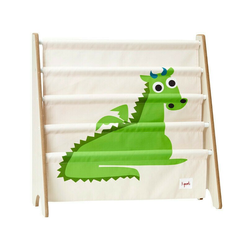 3 sprouts - Raft organizator de carti pentru copii, Dragon,