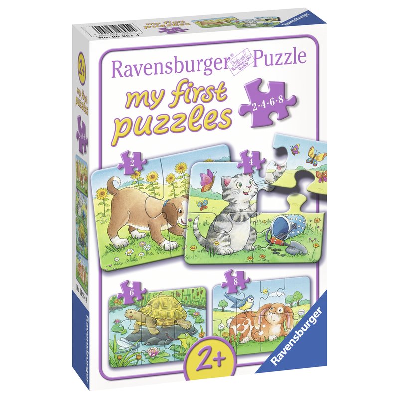 Ravensburger - primul meu puzzle animale, 2/4/6/8 piese