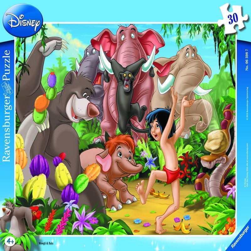 Ravensburger - Puzzle Mowgli si Baloo, 30 piese