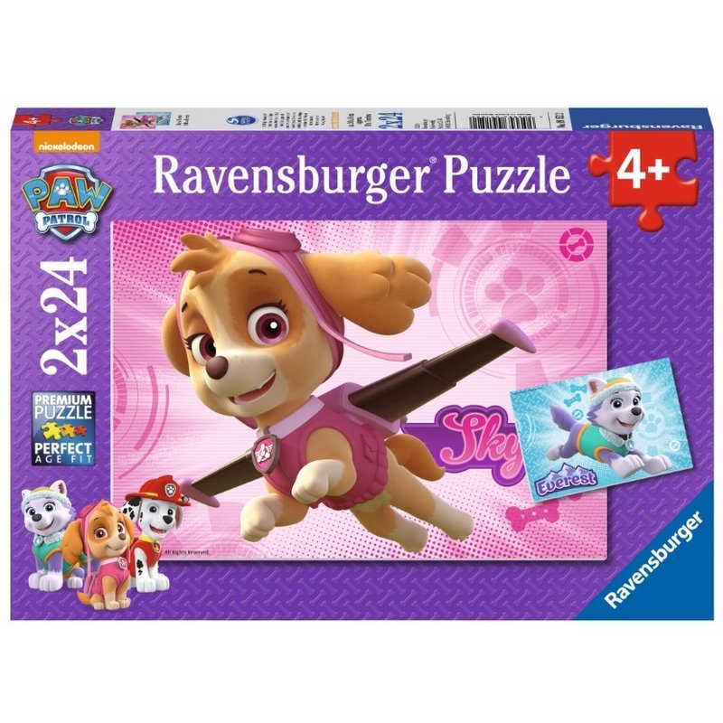 Ravensburger - Puzzle Patrula catelusilor , 2x24 piese