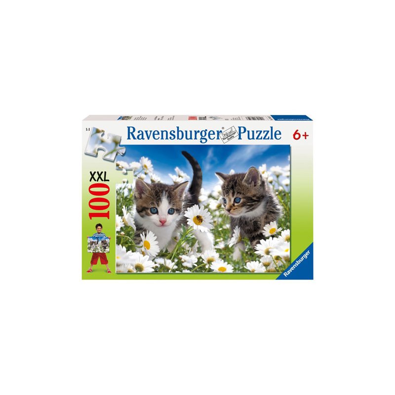 Ravensburger - Puzzle Pisicute si margarete, 100 piese