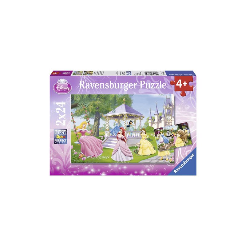 Ravensburger - puzzle printesele incantatoare, 2x24 piese