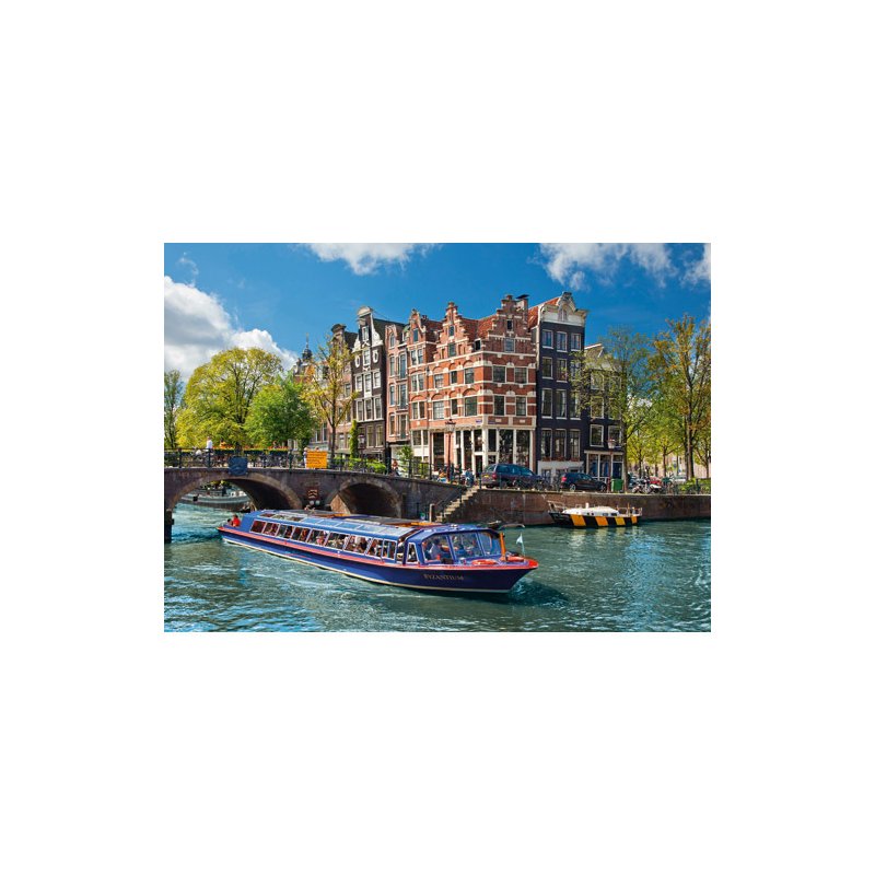 Ravensburger - puzzle turul canalului in amsterdam, 1000 piese