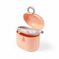 Recipient pentru lapte praf sau gustari, BabyOno, Cu lingurita pentru masura inclusa, Capacitate 240 ml, Inchidere etansa, Din silicon, Roz
