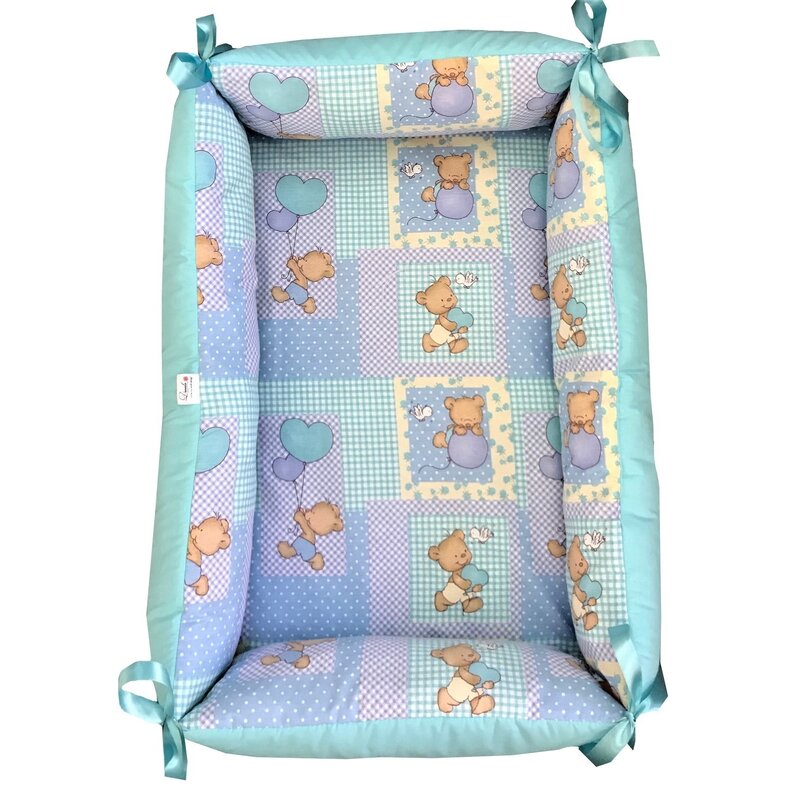 Deseda - reductor bebe nest ursi in carouri pe albastru