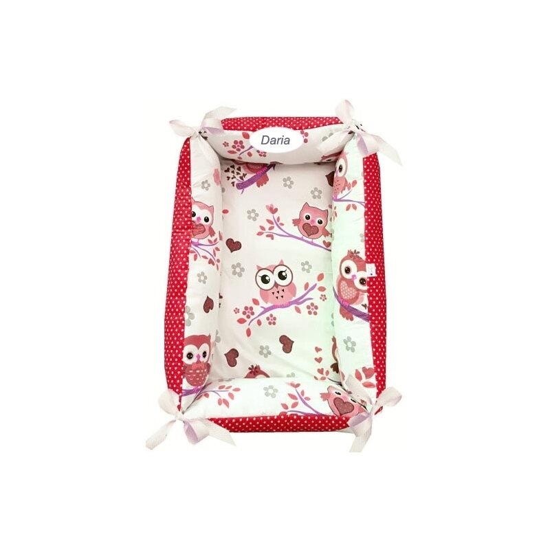 Deseda - reductor personalizat bebe nest bufnite cu rosu