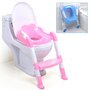 Reductor toaleta cu scarita Little Mom Simple Chair Pink - 4