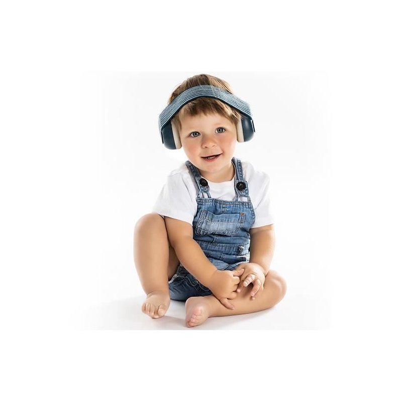 Casti antifonice pentru bebelusi, ofera protectie auditiva, SNR 25, albastre, 12+ luni, Reer SilentGuard Baby Boy 53063