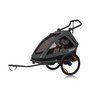 Carucior si remorca de bicicleta, Lionelo, Cama, Multifunctional, Pentru 1 sau 2 copii, Cu sistem de absorbtie a socurilor SIQ, Geamuri cu protectie solara, Negru - 3