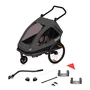 Carucior si remorca de bicicleta, Lionelo, Cama, Multifunctional, Pentru 1 sau 2 copii, Cu sistem de absorbtie a socurilor SIQ, Geamuri cu protectie solara, Negru - 4