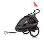 Carucior si remorca de bicicleta, Lionelo, Cama, Multifunctional, Pentru 1 sau 2 copii, Cu sistem de absorbtie a socurilor SIQ, Geamuri cu protectie solara, Negru - 6