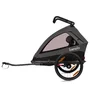 Carucior si remorca de bicicleta, Lionelo, Cama, Multifunctional, Pentru 1 sau 2 copii, Cu sistem de absorbtie a socurilor SIQ, Geamuri cu protectie solara, Negru - 7