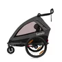 Carucior si remorca de bicicleta, Lionelo, Cama, Multifunctional, Pentru 1 sau 2 copii, Cu sistem de absorbtie a socurilor SIQ, Geamuri cu protectie solara, Negru - 8