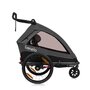 Carucior si remorca de bicicleta, Lionelo, Cama, Multifunctional, Pentru 1 sau 2 copii, Cu sistem de absorbtie a socurilor SIQ, Geamuri cu protectie solara, Negru - 9