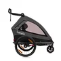Carucior si remorca de bicicleta, Lionelo, Cama, Multifunctional, Pentru 1 sau 2 copii, Cu sistem de absorbtie a socurilor SIQ, Geamuri cu protectie solara, Negru - 9