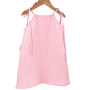 Rochie de vara cu snur pentru fetite, din muselina, Magic Pink, 4-5 ani - 1