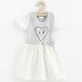 Rochita, New Baby, Cu maneca scurta, In forma de A, Din 100% bumbac certificat Oeko Tex Standard 100, Marime 68, 4-6 luni, Hearts - 1