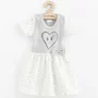 Rochita, New Baby, Cu maneca scurta, In forma de A, Din 100% bumbac certificat Oeko Tex Standard 100, Marime 74, 6-9 luni, Hearts - 1