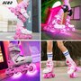 Role 2 in 1 Neon Combo Skates marime 34-37 Pink - 7